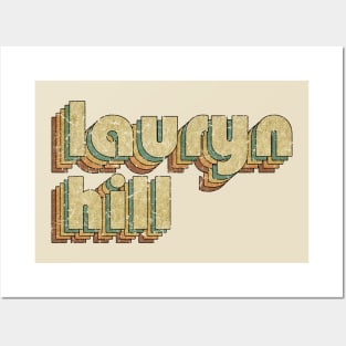 Lauryn Hill // Vintage Rainbow Typography Style // 70s Posters and Art